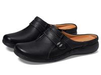 Clarks Women's Un Loop Ease Clog, Black Leather, 11 Wide