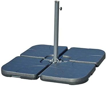 Outsunny 4 Pieces Parasol Base Stand Weights for Banana Hanging Cantilever Umbrella, Water and Sand Filled, Up to 72kg, Black