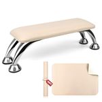 Saviland Nail Arm Rest Leather Manicure Hand Pillow, Brown Nail Hand Rest for Nail Art with Non-Slip Nail Cushion Protective Nail Table Mat Nail Supples Salon Manicure