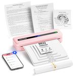 PhoFuta M832 Portable Printers Wireless for Travel 300dpi, Upgrade M832 Compact Portable Printer for Phone & Laptop, Inkless Printer Supports Multiple Sizes of Thermal Paper(Pink)