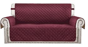 RHF Reversible Loveseat Covers for Dogs, Couch Covers for Dogs, Loveseat Cover for Dogs, Pet Cover for Loveseat, Loveseat Slipcover&Love Seat Couch Covers,Machine Washable (Loveseat: Merlot/Tan)