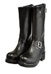 Oxford Cruiser Motorcycle Motorbike Leather Waterproof Boots – Black