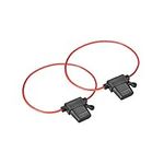 uxcell Fuse Holder in-line 18AWG Waterproof Fuse Holder Black 2Pcs for ATC/ATO Fuse