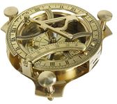 Zap Impex Sundial Compass-Brass Metal Compass Sundial (Size- 4 Inch)