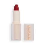 Makeup Revolution Lip Allure Soft Satin Lipstick, Satin-luxe Finish, All-Day Wear, CEO Brick Red