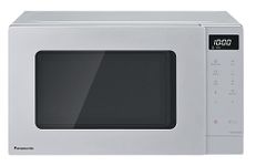 Panasonic NN-ST23QMBPQ 20L Solo Microwave Oven with Glass Tray, 800W, Auto Defrost, 8 Auto Programmes, LED Display, 5 Power Settings, Digital Timer, Silver