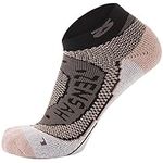 Zensah Copper Socks - Best Copper Running Sport Sock - Cushioned, Comfortable Fit - Great for Sports, Tennis, Golf, Basketball, Runners, Walking,S,Slate