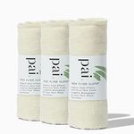 Pai Skincare London | Organic Muslin Face Cloths for Gentle Cleansing and Exfoliation, Reusable Skin Cleansing Wipe for Sensitive Skin. Twin Flyer Extra Gentle, Pack of 3