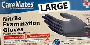 CareMates Latex-Powder Free Examination Gloves, Large, 100 each