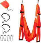 Aerial Yoga Swing Aerial Yoga Silk Aerial Yoga Hammock Ultra Strong Antigravity Decompression Hammock Inversion Trapeze Sling Exercises Equipment - Two Extender Hanging Straps with a Carrying Bag