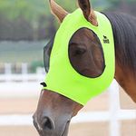 Harrison Howard Superior Comfort Stretchy Standard Horse Fly Masks-Fluro-Lime