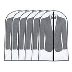 Hanging Garment Bags (Set of 6) Lightweight Suit Bags Covers with Study Full Zipper for Storage Clothes and Travel