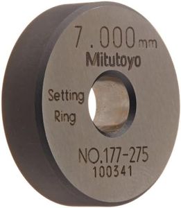 Mitutoyo 177-275 Setting Ring, 7mm Size, 7mm Width, 25mm Outside Diameter, +/-1.5Micrometer Accuracy
