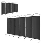 Multigot Folding Room Divider, 4/6-Panel Room Partition Protective Screens, Freestanding Wall Privacy Screen Protector for Living Room Bedroom Office