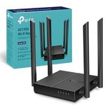 TP-Link AC1200 Dual-Band Gigabit Wi-Fi Router, Wi-Fi Speed up to 1200 Mbps, 4×Gbps LAN Ports, Advanced security with WPA3, with MU-MIMO, No configure required (Archer C64) - Black