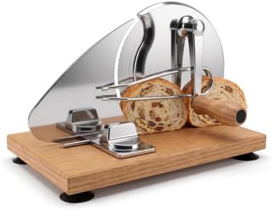 Manual Bread Slicer for Sourdough and Homemade Bread, Adjustable Hand Crank Bread Slicer with Stainless Steel Blade, Suction Base Bread Cutter Machine for Even Slices, Kitchen Bread Slicing Tool