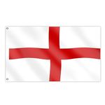 SHATCHI 5ft x 3ft National Flags Events Pub BBQ Decorations for Rugby Cricket Football Sports 2023 World Cup Banner Fan Support Table Cover, Polyester, England