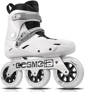 COSMOID TT3 Adult Inline Skate - COSMOID High Performance Roller Skates Blades for Women & Men, 3 Wheels 110mm Metal Frame,Indoor Outdoor and Fitness Grey, Size 5-13 (USM5-6/USL5.5-6.5)