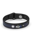 TapMedID Medical ID Bracelet - Medical Alert Bracelet - Emergency Bracelet - Free Online Medical Profile - Edit Information Anytime - No Subscription Required - Silicone Band Fits Wrists 5-9 inches,