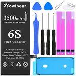 uowlbear 3500mAh Battery for iPhone 6s, Replacement Battery for iPhone A1688 A1633 A1700 with Complete Replacement Kits, Two Set Adhesive Strips and Seal -High Capacity 3 Year Warranty