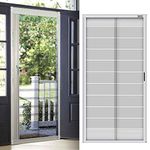 Custom Cut to Size,[ Grey, W xH (inch)], Aluminum Retractable Front Screen Door net,Fiberglass mesh with alumium, Mosquito Screens I Bug Net for Doors (W 40 x H 83(inch), Normal)