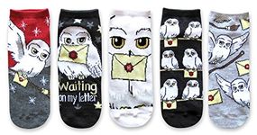 Harry Potter Women's 5 Pack Low Cut Ankle Socks (Potter-1)