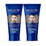 Meglow Fairness Cream for Men Pack of 2 (50g Each)- With Brightening Essence Technology Mild Fragrance|SPF 15|Paraben Free|Vitamin E,Aloevera Extracts Helps to Moisturize Skin