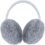 Winter Ear Muffs Adjustable Fluffy Earmuffs Soft Unisex Ear Warmer Cute Winter Ear Warmers Fluffy Headband Outdoor Ear Protector For Adults Girls Women Men Cold Weather Supplies Grey (1pc)