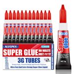 3g (12 Pack), Super Glue Liquid, All Purpose, Fast Setting, Ideal for Metal, Ceramics, Leather & More