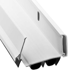 New: KS Hardware,Patent Pending, Adjustable Double Bubble Door Sweep, Draft Stopper, Under Door Seal for Exterior Doors, 1 3/4" x 32", White