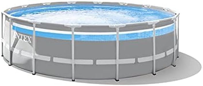 Intex 26729EH 16 Foot by 48 Inch Clearview Prism Frame Above Ground Swimming Pool with Filter Pump, Easy Set Up and fits up to 6 People