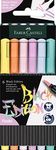 Faber-Castell Brush Pen Black Edition - Pastel Colours - Cardboard Box of 6