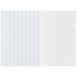 10 Pcs Clear A4 Slide Binder Folders, Sliding Bar Report Covers, Plastic File Folder Project Presentation Covers, Organizer Slider Binder for Home Office School Documents Classification (White)