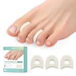 Welnove Foam Toe Separators - 80 Pack Toe Spacers for Corn, Blister, and Hammer Toe Relief - Breathable, Adhesive Options for Pain from Bunions, Toe Overlap, and Corns（1/4 Inch）