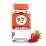Align Probiotic Gummies for Women & Men, Helps Support Gastrointestinal Health, Made With Naturally Sourced Fruit Flavors, Strawberry Flavour, 60 Gummies