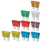 10 PCS Standard Fuse Assortment Kit, Car Fuses Assortment Kit, Blade Fuse Kit Assortment (5A 7.5A 10A 15A 20A 25A 30A) Replacement Fuses for Car/SUV/RV/Truck/Boat