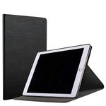 DuraSafe Cases For iPad PRO 11 Inch 1 Gen 2018 [ PRO 11 1st ] A1980 A1934 A2013 A1979 MU0T2HN/A MU0Y2HN/A MTXN2HN/A MTXP2HN/A Slim Profile & Adjustable Viewing Angle Stand Wooden Texture Cover - Black