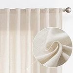 JINCHAN Linen Beige Curtains for Li