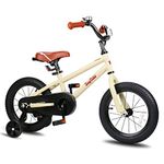 JOYSTAR 14 Inch Kids Bike for 3 4 5 Years Boys Girls Gifts Bikes Unisex Children Bicycles with Training Wheels BMX Style 85% Assembled Beige