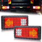 NWpangu LED Trailer Tail Lights LED Truck Rear Lights Running Brake Turn Signals Reverse Warning Light with Arrow Design for Truck Trailer RV UTV Camper Van, 2PCS