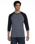 Bella + Canvas Adult 3/4 Sleeve Blended Baseball Tee