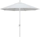 California Umbrella GSPT908170-5404 9' Round Market Umbrella, White Pole, Sunbrella Natural