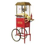 Nostalgia NKPCRT10RD Vintage 10-Ounce Commercial Popcorn Cart - 59-Inches Tall