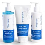 Be Bodywise Strawberry skin pack | with 1% Salicylic acid, Lactic acid and Aloe vera | Reduces Keratosis Pilaris, Bumpy Skin & Strawberry Skin | 650ml