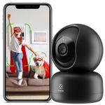 WOOX 2K Pet Dog Camera with Phone App - 360° Indoor Camera for Home Security, Wifi Camera Wireless for Doggy Cat Baby Monitor, AI Motion Tracking, Smart Siren, IR Night Vision, Work with Alexa