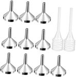 Mikinona 10 Pcs Funnel Flash Suit Plastic Funnel Glass Dispenser Essential Oils Funnels 3ml Pipette Funnels for Filling Perfume Bottles Aluminum Oxide Silver Premium Funnels Small