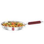 Hawkins 24 cm Frying Pan, Triply Stainless Steel Fry Pan, Induction Frying Pan, Frypan, Silver (SSF24)