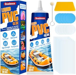 Quadence Pool Patch Repair Kit, Transparent Air Mattress Repair Kit Waterproof PVC Glue for Inflatables, Air Mattress, Hot Tubs, PVC Boat, Bounce House, Kayak, Swimming Ring | UV-Resistant Heavy Duty