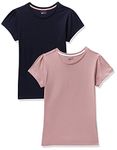 Amazon Brand - Symbol Girl's Regular Fit T-Shirt (PAG 504_Navy & Pink 3-4 Years)