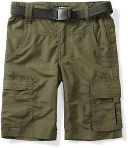 OCHENTA Mens' Quick Dry Hiking Cargo Shorts with Pockets Casual Lightweight Athletic for Outdoor Hiking Camping Fishing Green 32